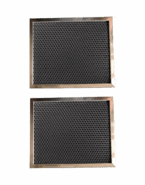 Aluminum and Activated Carbon Range Hood Filter - 8 x 9 1/2 x 5/16 - 2 Pack