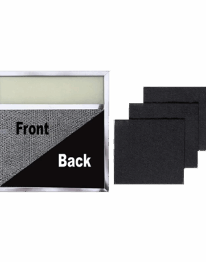 Range Filter with Lens Light + Replacement Charcoal Filters (3-Pack) - 11.5 x 11.75 x .375 with Light Lens